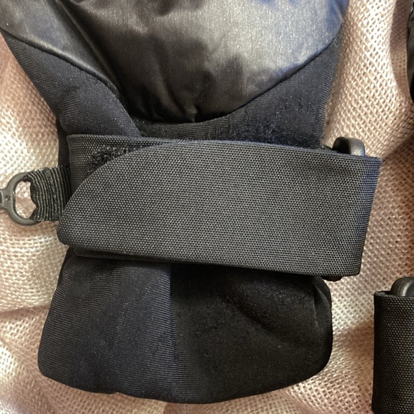 MONCLER AUTHENTIC Women's Black Leather Puffer Quilted Grenoble Gloves Size M - Picture 5 of 16